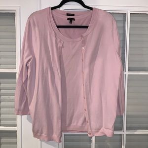 Talbots 2 Piece Sweater Set, size Large, Pink